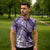 Personalised New Zealand Aotearoa Darts Masters Zipper Polo Shirt Maori Art Tattoo with Tribal Dart Symbol Purple - Polynesian Pride