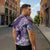 Personalised New Zealand Aotearoa Darts Masters Zipper Polo Shirt Maori Art Tattoo with Tribal Dart Symbol Purple - Polynesian Pride