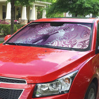 Personalised New Zealand Aotearoa Darts Masters Auto Sun Shade Maori Art Tattoo with Tribal Dart Symbol Pink - Polynesian Pride