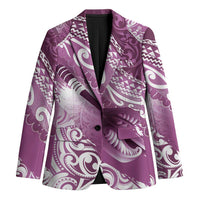 Personalised New Zealand Aotearoa Darts Masters Blazer Maori Art Tattoo with Tribal Dart Symbol Pink - Polynesian Pride