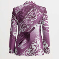 Personalised New Zealand Aotearoa Darts Masters Blazer Maori Art Tattoo with Tribal Dart Symbol Pink - Polynesian Pride