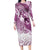 Personalised New Zealand Aotearoa Darts Masters Family Matching Long Sleeve Bodycon Dress and Hawaiian Shirt Maori Art Tattoo with Tribal Dart Symbol Pink - Polynesian Pride