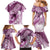 Personalised New Zealand Aotearoa Darts Masters Family Matching Mermaid Dress and Hawaiian Shirt Maori Art Tattoo with Tribal Dart Symbol Pink - Polynesian Pride