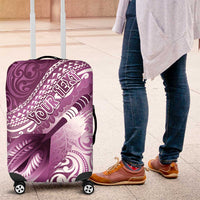 Personalised New Zealand Aotearoa Darts Masters Luggage Cover Maori Art Tattoo with Tribal Dart Symbol Pink - Polynesian Pride