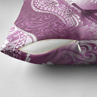 Personalised New Zealand Aotearoa Darts Masters Pillow Cover Maori Art Tattoo with Tribal Dart Symbol Pink - Polynesian Pride