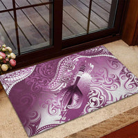 Personalised New Zealand Aotearoa Darts Masters Rubber Doormat Maori Art Tattoo with Tribal Dart Symbol Pink - Polynesian Pride