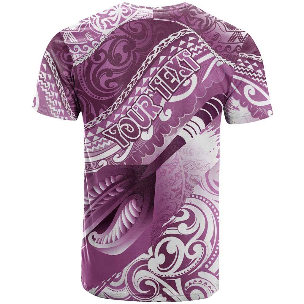 Personalised New Zealand Aotearoa Darts Masters T Shirt Maori Art Tattoo with Tribal Dart Symbol Pink - Polynesian Pride