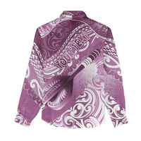 Personalised New Zealand Aotearoa Darts Masters Women Casual Shirt Maori Art Tattoo with Tribal Dart Symbol Pink - Polynesian Pride