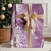 Personalised New Zealand Aotearoa Darts Masters Wrapping Paper Maori Art Tattoo with Tribal Dart Symbol Pink - Polynesian Pride