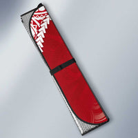 Personalised New Zealand Aotearoa Darts Masters Auto Sun Shade Maori Art Tattoo with Tribal Dart Symbol Red - Polynesian Pride