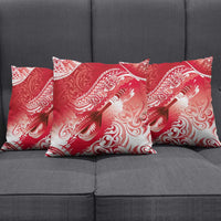 Personalised New Zealand Aotearoa Darts Masters Pillow Cover Maori Art Tattoo with Tribal Dart Symbol Red - Polynesian Pride