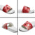 Personalised New Zealand Aotearoa Darts Masters Slide Sandals Maori Art Tattoo with Tribal Dart Symbol Red - Polynesian Pride