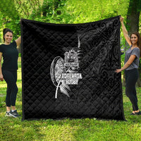 New Zealand World Cup 2023 Quilt Aotearoa Champion Rugby with Silver Fern Maori Ethnic Pattern LT03 - Polynesian Pride