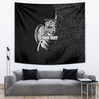 Custom New Zealand World Cup 2023 Tapestry Aotearoa Champion Rugby with Silver Fern Maori Ethnic Pattern LT03 - Polynesian Pride