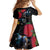 New Zealand Tui Kid Short Sleeve Dress Guardians of the Hei Tiki - Maori Art and Plants