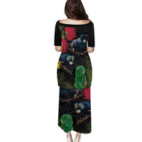 New Zealand Tui Puletasi Guardians of the Hei Tiki - Maori Art and Plants