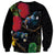 New Zealand Tui Sweatshirt Guardians of the Hei Tiki - Maori Art and Plants
