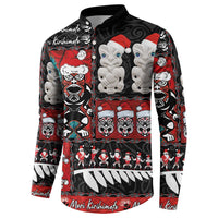 New Zealand Christmas Button Sweatshirt Maori Christmas Spirit - Meri Kirihimete