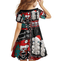 New Zealand Christmas Family Matching Off The Shoulder Long Sleeve Dress and Hawaiian Shirt Maori Christmas Spirit - Meri Kirihimete