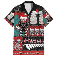 New Zealand Christmas Family Matching Off The Shoulder Long Sleeve Dress and Hawaiian Shirt Maori Christmas Spirit - Meri Kirihimete