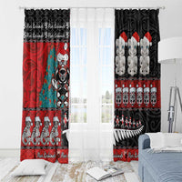 New Zealand Christmas Window Curtain Maori Christmas Spirit - Meri Kirihimete