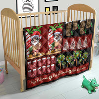 Hawaiian Christmas Quilt - Mele Kalikimaka Island Holiday Vibes - Black Red LT03 - Polynesian Pride