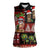 Hawaiian Christmas Women Sleeveless Polo Shirt - Mele Kalikimaka Island Holiday Vibes - Black Red
