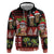 Hawaiian Christmas Zip Hoodie - Mele Kalikimaka Island Holiday Vibes - Black Red
