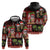 Hawaiian Christmas Zip Hoodie - Mele Kalikimaka Island Holiday Vibes - Black Red