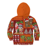 Hawaiian Christmas Kid Hoodie - Mele Kalikimaka Island Holiday Vibes - Red Orange