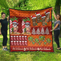 Hawaiian Christmas Quilt - Mele Kalikimaka Island Holiday Vibes - Red Orange LT03 - Polynesian Pride