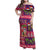 Hawaiian Christmas Family Matching Off Shoulder Maxi Dress and Hawaiian Shirt - Mele Kalikimaka Island Holiday Vibes - Pink Purple