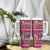 Hawaiian Christmas Tumbler With Handle - Mele Kalikimaka Island Holiday Vibes - Pink Purple