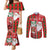 Australian Christmas Couples Matching Mermaid Dress and Long Sleeve Button Shirt - Santa Koala Kangaroo and Holiday Cheer