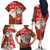 Australian Christmas Family Matching Off The Shoulder Long Sleeve Dress and Hawaiian Shirt - Santa Koala Kangaroo and Holiday Cheer