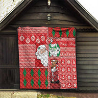 Australian Christmas Quilt - Santa Koala Kangaroo and Holiday Cheer