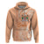 Bula Fiji Hoodie Tropical Flower and Tapa Pattern Peach Fuzz Color LT03 Pullover Hoodie Peach Fuzz - Polynesian Pride