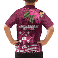 Fiji Adi Cakobau School Kid Hawaiian Shirt Tropical Flower and Tapa Pattern LT03 - Polynesian Pride