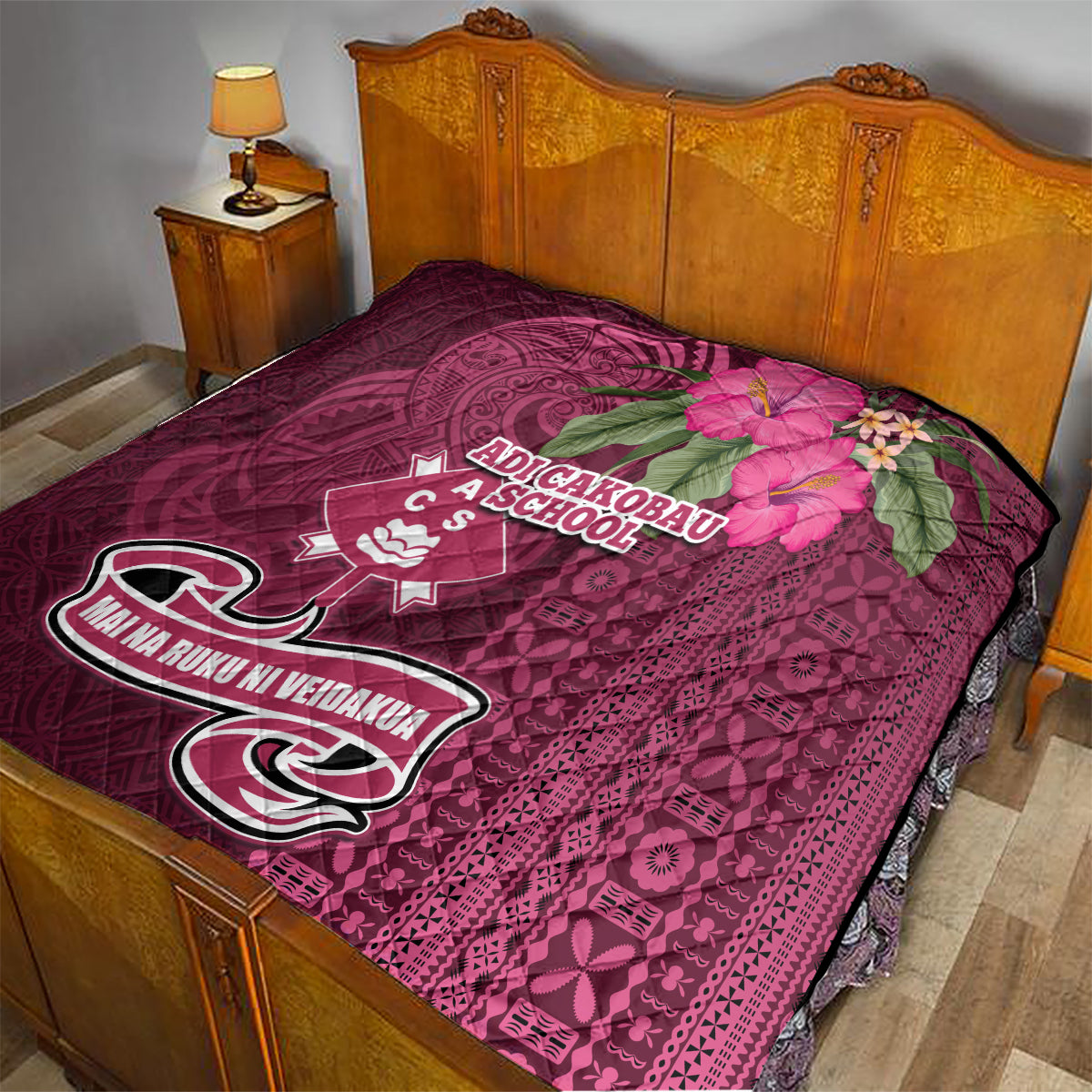 Fiji Adi Cakobau School Quilt Tropical Flower and Tapa Pattern LT03 - Polynesian Pride