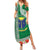 Fiji Natabua High School Family Matching Summer Maxi Dress and Hawaiian Shirt Tropical Flower and Tapa Pattern Green Style LT03 Mom's Dress Green - Polynesian Pride