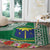 Fiji Natabua High School Round Carpet Tropical Flower and Tapa Pattern Green Style LT03 - Polynesian Pride