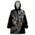 New Zealand Valentine Day Wearable Blanket Hoodie Aotearoa Warrior and Woman Love Heart Silver Fern Koru LT03 One Size Black - Polynesian Pride