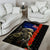 New Zealand Kiwi Soldier ANZAC Area Rug Red Poppy Flower and Silver Fern Pattern LT03 - Polynesian Pride