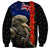New Zealand Kiwi Soldier ANZAC Sweatshirt Red Poppy Flower and Silver Fern Pattern LT03 - Polynesian Pride