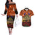 The Rising Sun Badge ANZAC Couples Matching Off The Shoulder Long Sleeve Dress and Hawaiian Shirt Last Post Field of Poppy Starry Night Style LT03 Black - Polynesian Pride