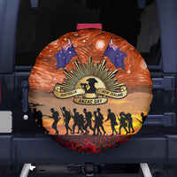 The Rising Sun Badge ANZAC Spare Tire Cover Last Post Field of Poppy Starry Night Style LT03 - Polynesian Pride