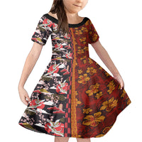 Pan-Pacific Festival Family Matching Mermaid Dress and Hawaiian Shirt Hawaiian Tribal and Japanese Pattern Together Culture