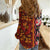 Pan-Pacific Festival Women Casual Shirt Hawaiian Tribal and Japanese Pattern Together Culture