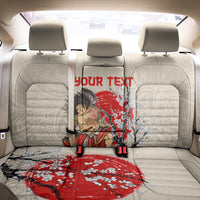 Personalised Japanese Culture Hawaii Style Back Car Seat Cover Japanese Samurai with Hawaiian Pattern LT03