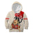 Personalised Pan-Pacific Festival Kid Hoodie Japanese Samurai with Hawaiian Pattern